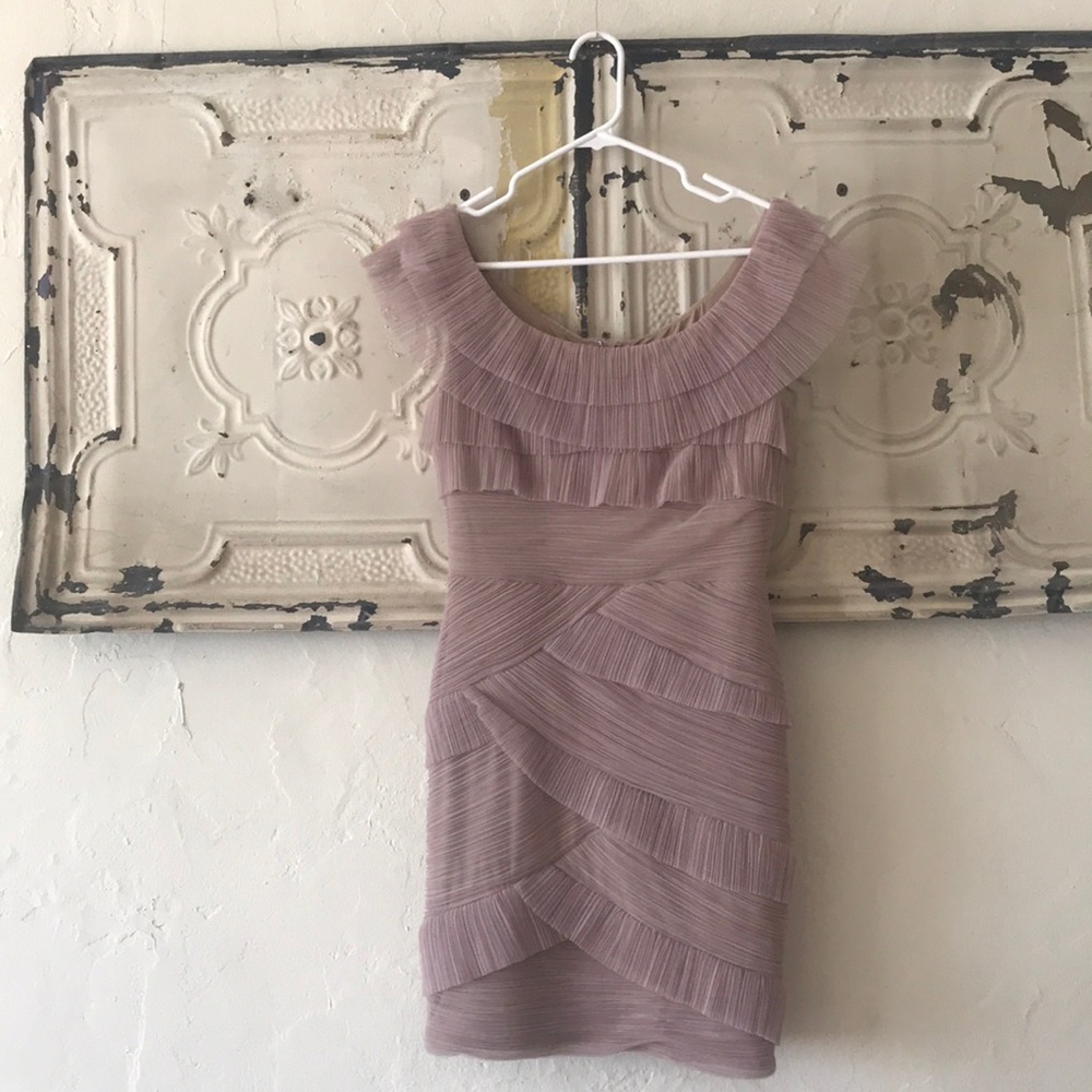 BCBG "Briana" tulle cocktail dress.